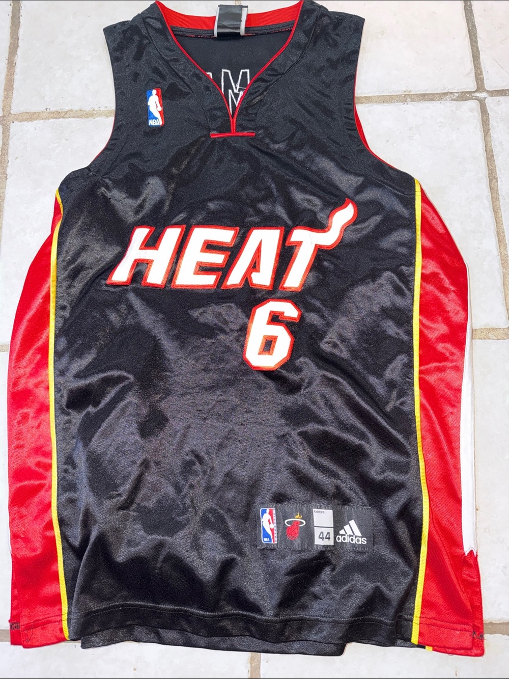 Miami Heat LeBron James Jersey Black Adidas Swingman NBA Basketball